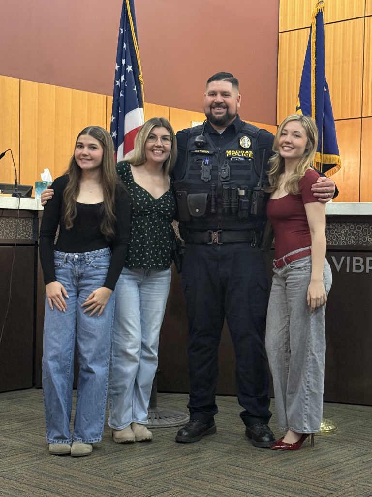 Sergeant Ryan Kathrein was joined by his family as he was sworn into his new role on Dec. 16.